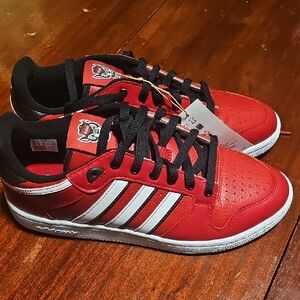 New Adidas Red and White Athletic Shoes